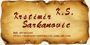 Krstimir Šarkanović vizit kartica
